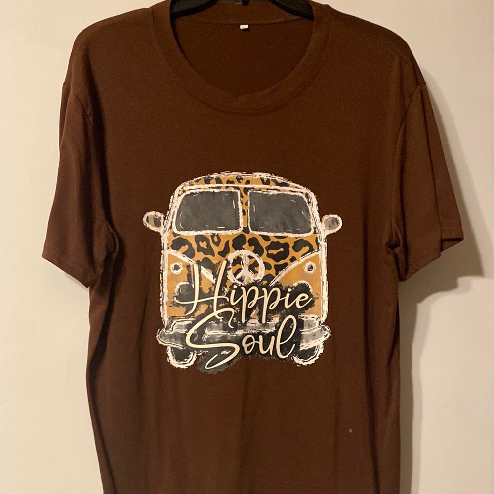 Brown Hippie Soul Graphic T-Shirt